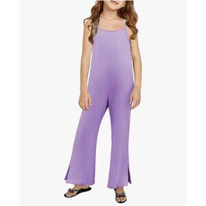 Girls 2025 Fashion Sleeveless Jumpsuit Kids Strap Pockets Romper Size 12-13 Yrs